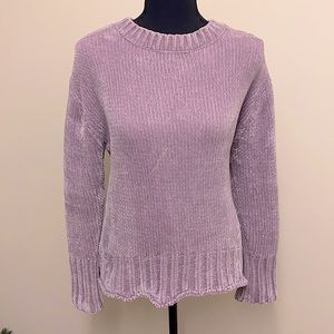 Max Studio Super Soft Lavender Cropped Sweater